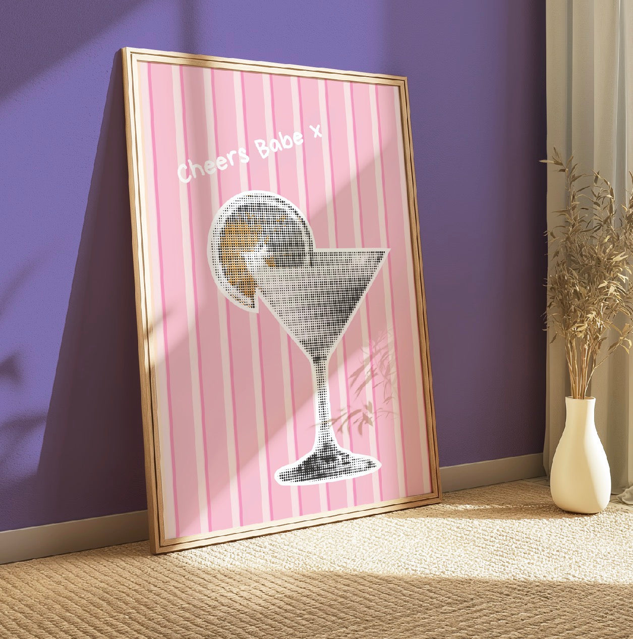 Cheers Babe - A4 Wall Art Print