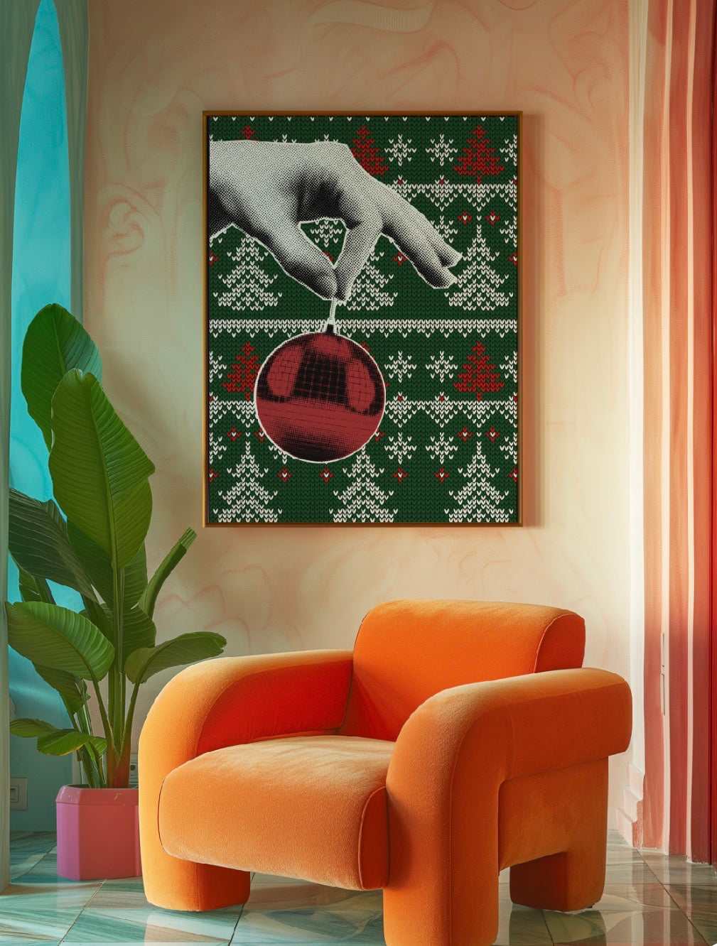 Retro Christmas Print
