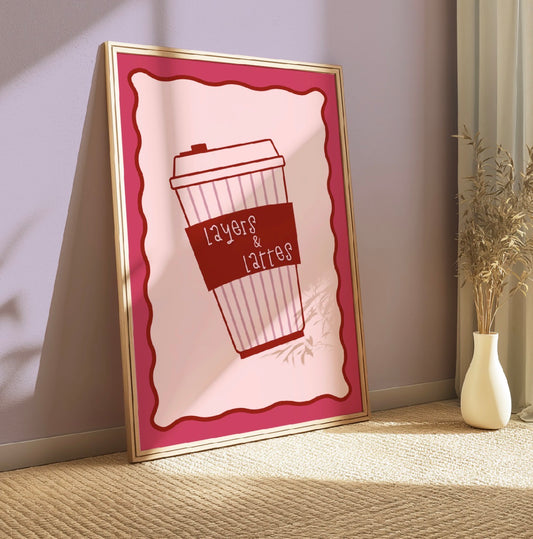 Layers & Lattes - A4 Art Print