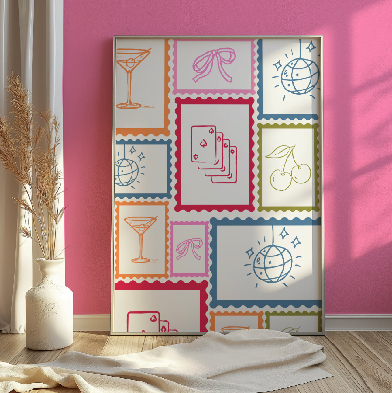 🍸 Disco & Martinis – A4 / A5 Print