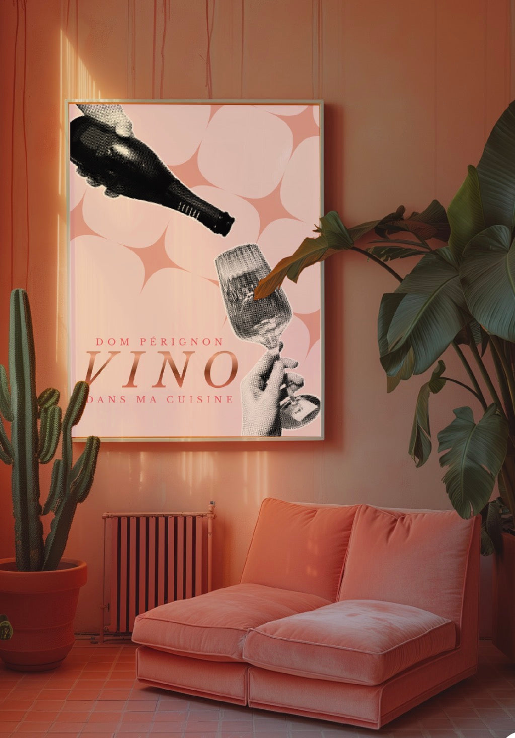 Vino Dans Ma Cuisine - A4 Print