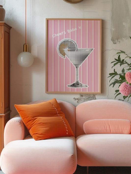 Cheers Babe - A4 Wall Art Print