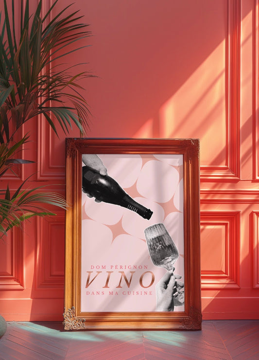 Vino Dans Ma Cuisine - A4 Print